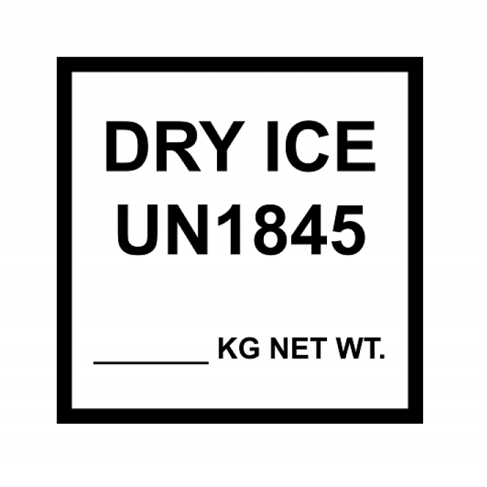 Marcação: Carbon Dioxide, Solid (Dry Ice)