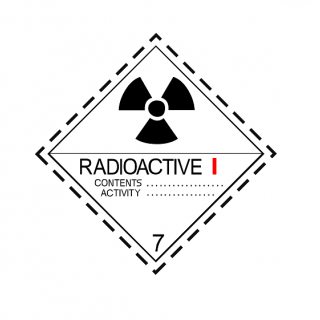 Etiqueta de perigo: Classe 7—Radioactive Cat. I - White (100 x 100 mm) Etiqueta de perigo: Classe 7—Radioactive Cat. I - White (100 x 100 mm)