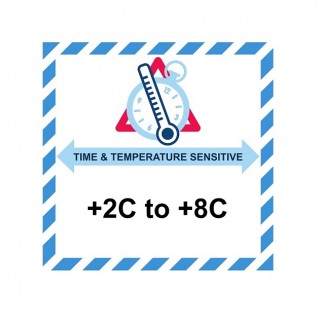 Etiqueta de manuseamento: Time & Temperature Sensitive (+15C to +25C) Etiqueta de manuseamento: Time & Temperature Sensitive (+15C to +25C)