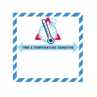 Etiqueta de manuseamento: Time & Temperature Sensitive Etiqueta de manuseamento: Time & Temperature Sensitive