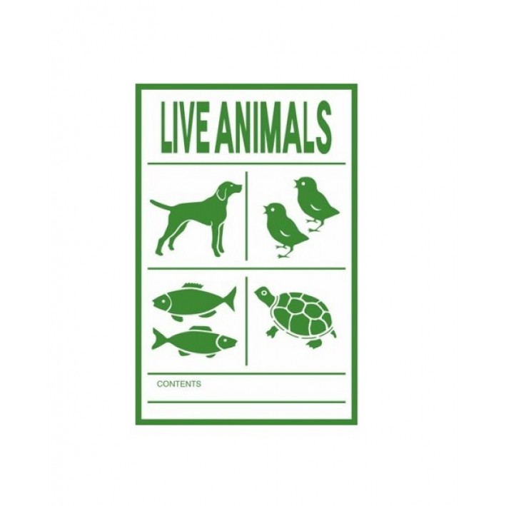 Etiqueta de manuseamento: Live Animals