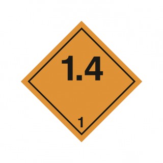 Etiqueta de perigo: Division 1.4B—Explosive (100 x 100 mm) Etiqueta de perigo: Division 1.4B—Explosive (100 x 100 mm)