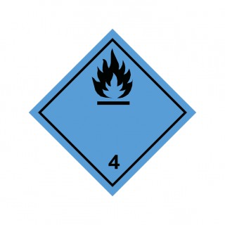 Placa-Etiqueta: Class 4.3—Dangerous When Wet (250 x 250 mm)