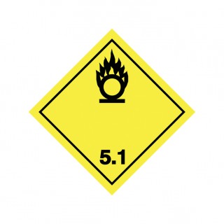 Placa-Etiqueta: Class 5.1—Oxidizing Substances (250 x 250 mm)