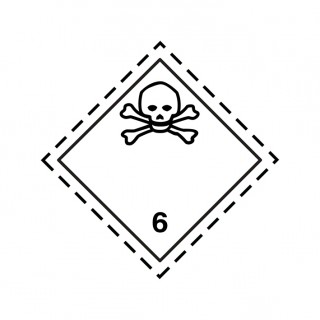 Placa-Etiqueta: CLass 6.1—Toxic Substances (250 x 250 mm)
