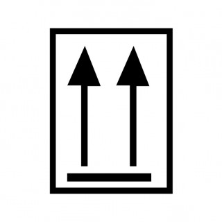 Etiqueta de manuseamento: Package Orientation (Preto) Etiqueta de manuseamento: Package Orientation (Preto)